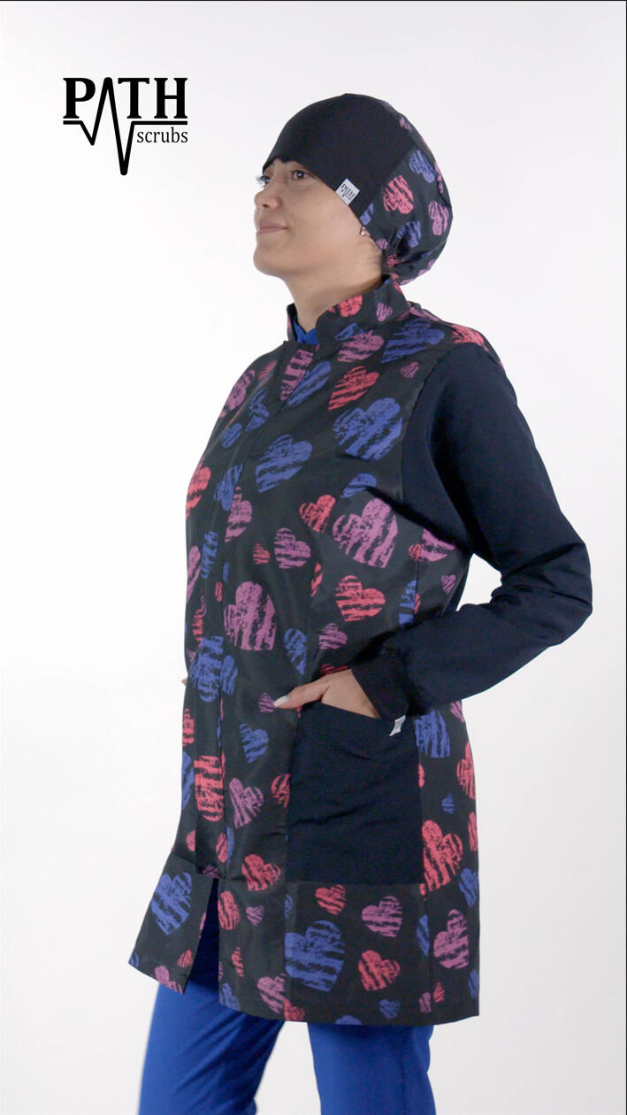 Hearts design on medical apron