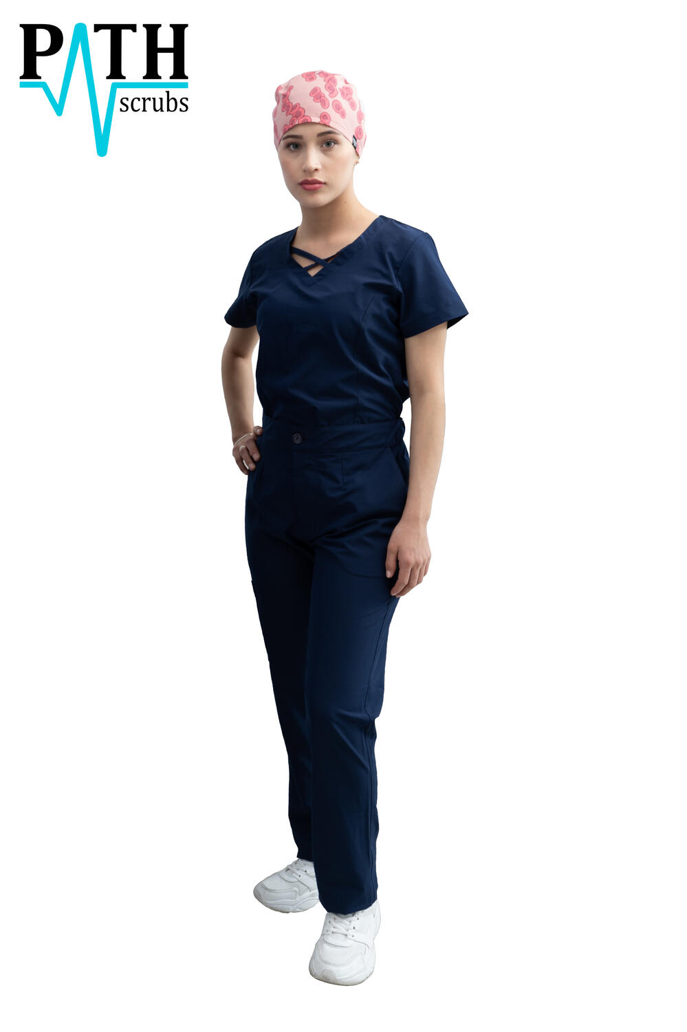 Bloodcells design on medical scrub cap