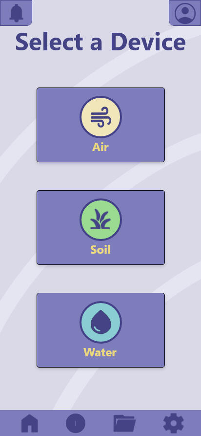 Select a Device Page